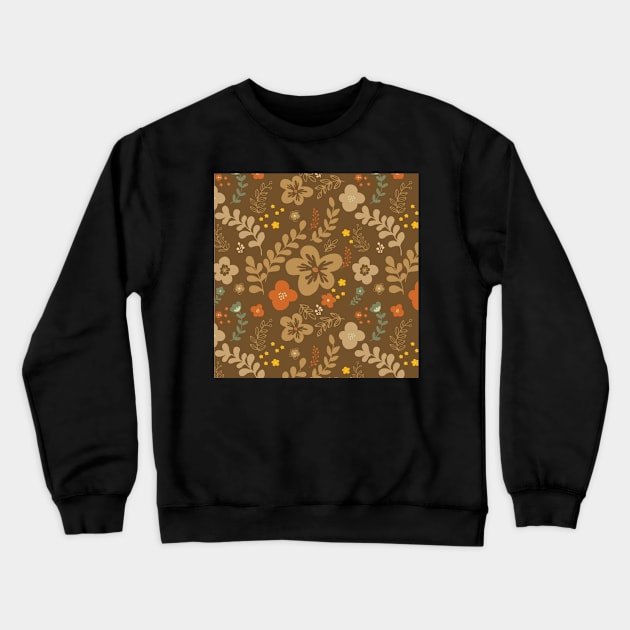 Floral Pattern Crewneck Sweatshirt by grongcaur